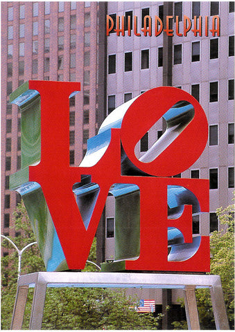 Philadelphia LOVE Sculpture Postcard