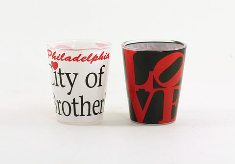Philadelphia City of Brotherly LOVE Shot Glass (2 Colors)