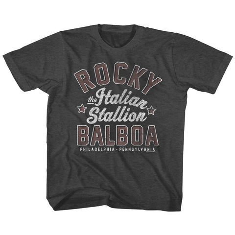 Rocky Balboa The Italian Stallion MGM* Licensed Youth T-Shirt Charcoal Grey