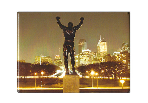 Philadelphia Rocky Statue at Night Magnet