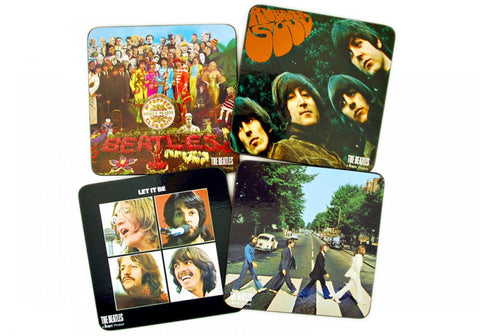 The Beatles 4 Albums Covered Coasters