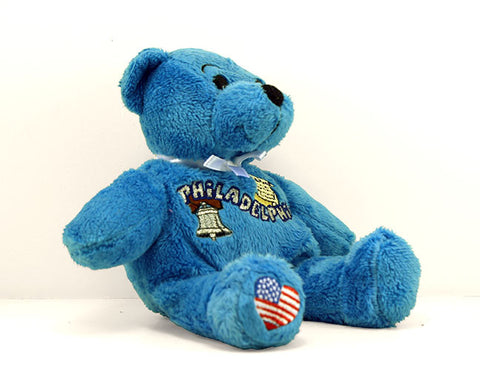 Philadelphia Plush Teddy Bear in Blue