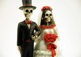 Bride and Groom Love Skeleton Figurine
