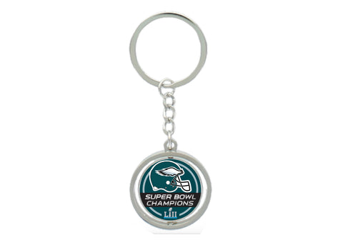 Philadelphia Eagles Super Bowl LII Champs Spinning Keychain (Round)