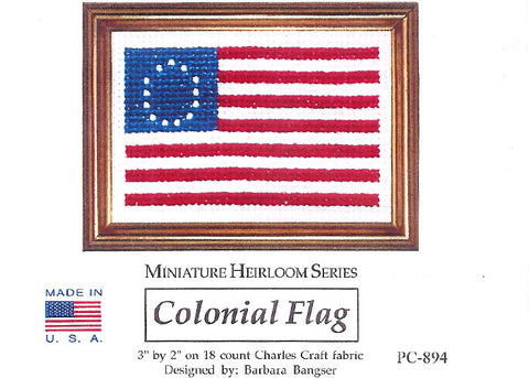 Colonial Flag Cross Stitch (Small)
