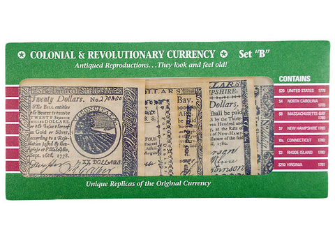 Colonial Revolutionary Currency Set B