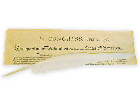 Declaration of Independence with Quill Pen