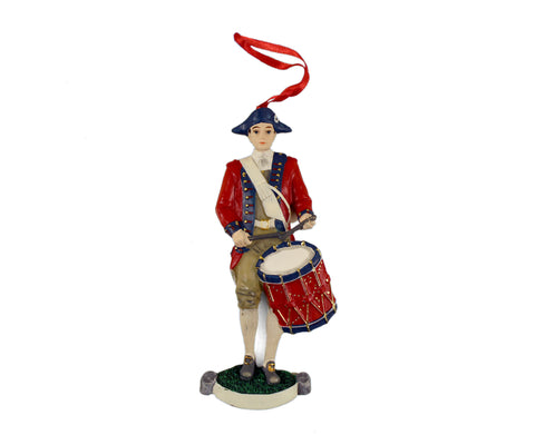 Revolutionary War Drummer Polystone Ornament