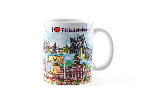 Philadelphia Watercolor 11 oz Mug