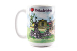 Philadelphia Watercolor 15 oz Mug