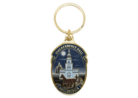 Independence Hall Sunset Keychain