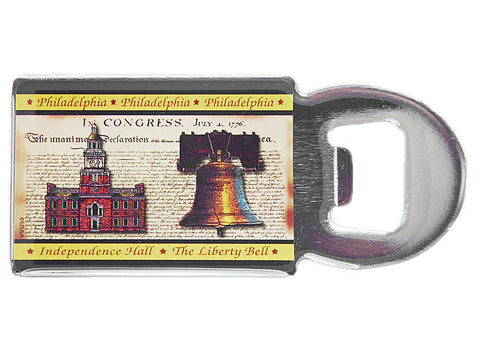 Liberty Bell & Independence Hall Bottle Opener Magnet