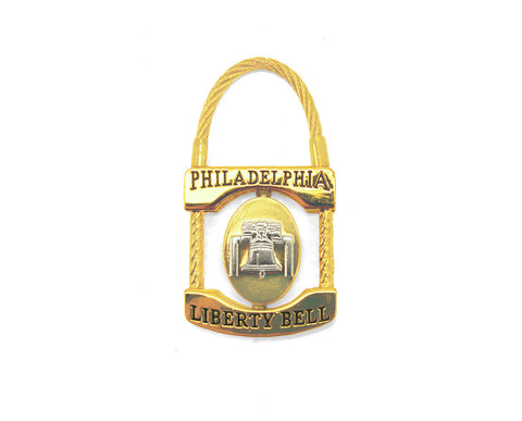 Liberty Bell & Independence Hall Lock Keychain