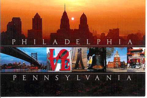 Philadelphia Landmarks Postcard