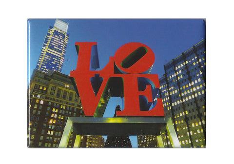 Philadelphia LOVE Statue at Night Magnet