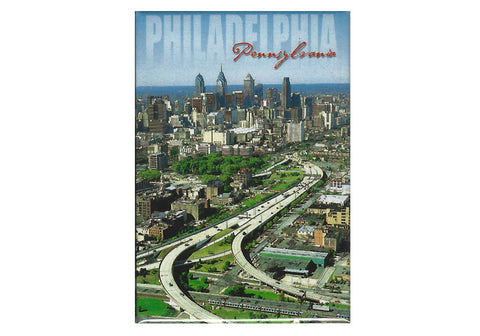 Philadelphia Cityscape Vertical View Magnet