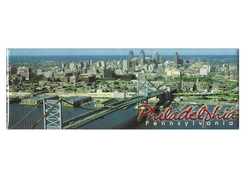 Philadelphia Benjamin Franklin Bridge City View Long Version Magnet