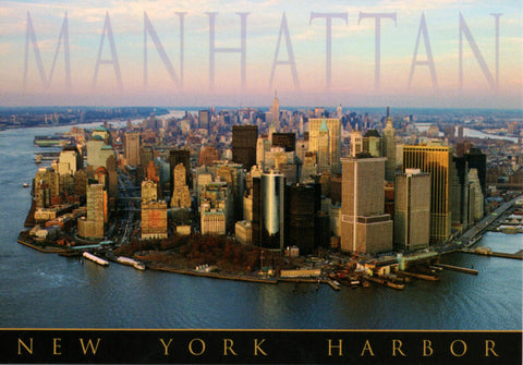 New York City Manhattan Harbor Postcard