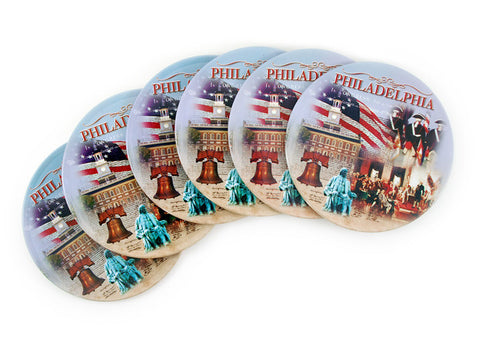 Philadelphia Collage Coasters (6-Pack)