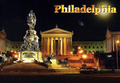 Philadelphia Museum of Art at Night Postcard