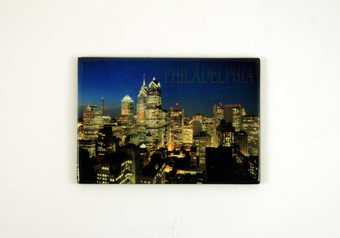 Philadelphia Night Skyline Magnet