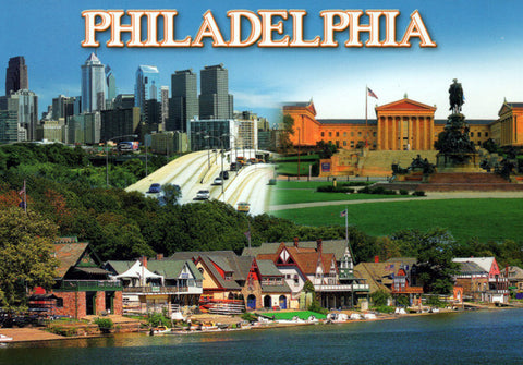 Philadelphia Art Museum, Boathouse,  Skyline Postcard
