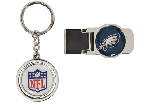 Philadelphia Eagles Spinning Keychain & Money Clip Set