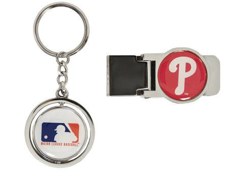 Philadelphia Phillies Spinning Keychain & Money Clip Set
