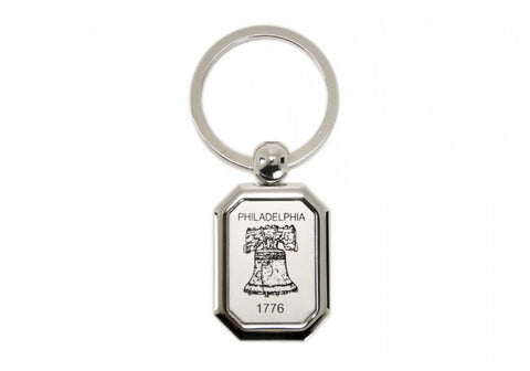 Liberty Bell Etched Metal Keychain (A)