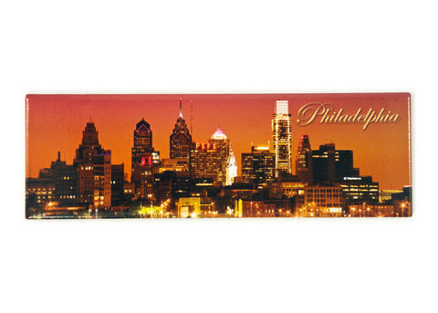 Philadelphia Panoramic Skyine Dusk Magnet