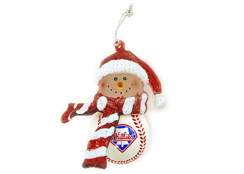 Phillies Snowman Ornament