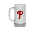 Philadelphia Phillies Etched Glass Tankard