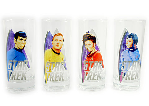 Star Trek 4 pc 10 oz Glass Set