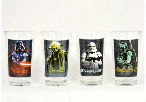 Star Wars 4 pcs 16 oz Glass Set