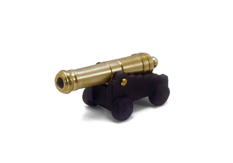 24 Pounder Naval Cannon With Simulated Wheels 3" Long