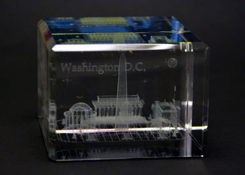Washington DC Rectangle Crystal Paper Weight