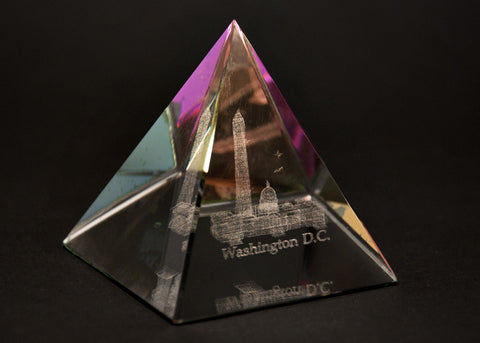 Washington DC Pyramid Crystal Paper Weight